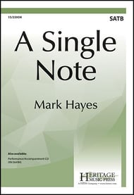 A Single Note SATB choral sheet music cover Thumbnail